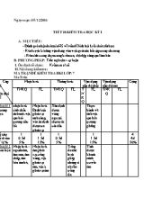 Giáo án Vật lý Lớp 8 - Tiết 18 Kiểm tra học kỳ I - Năm học 2016-2017